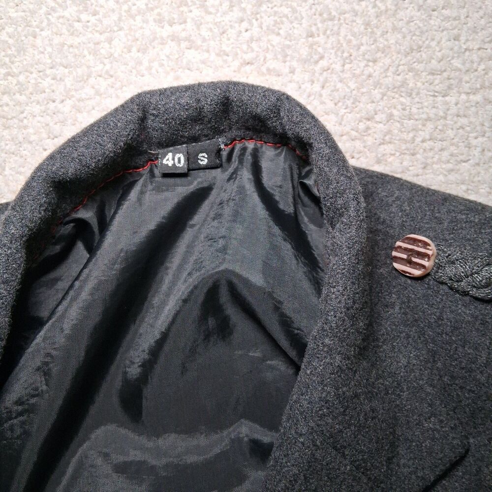 European Coat Mens S European Military Vtg Style Tailored Indie Steampunk Sz S - Picture 3 of 11